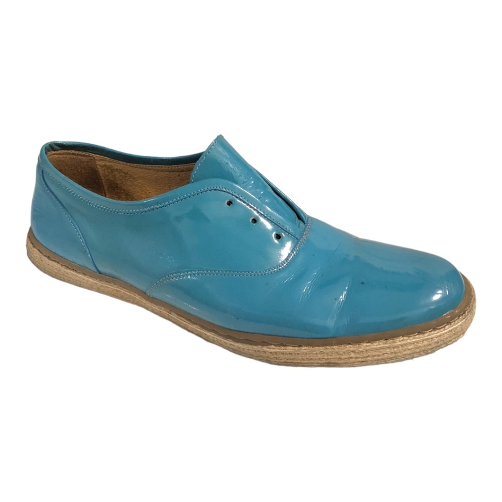 Opening Ceremony Patent  Blue Green Derby Espadrille, 43